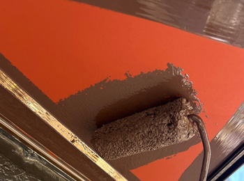 出窓　上塗り1回目