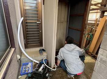 エコキュート交換工事　施工中